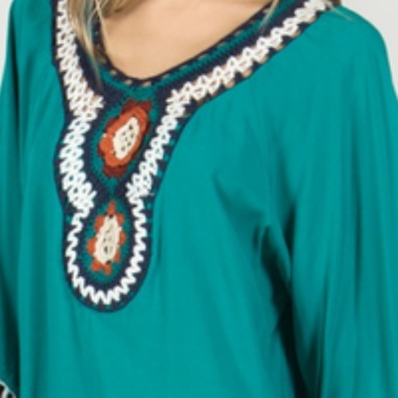 ZIGGY Teal Tunic Top - Picture 3 of 4